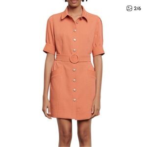 Sandro Joody Belted Shirt Dress size 6